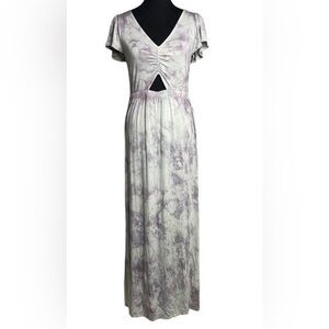 American Eagle Outfitters Purple Tie-Dye Maxi Dress